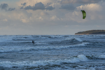 Surfing in the Sea (Klaipeda, Lithuania)
