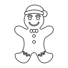 merry christmas sweet ginger cookie with santa hat