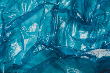 Background, Blue plastic bag closeup - 294876023