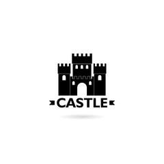 Castle logo design concept isolated on white background