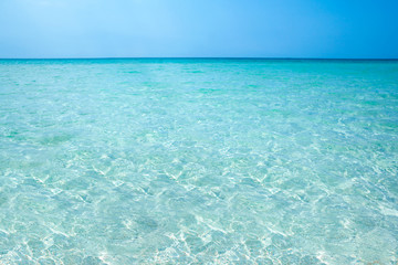 Fototapeta na wymiar Clean Sky with Turquoise Ocean
