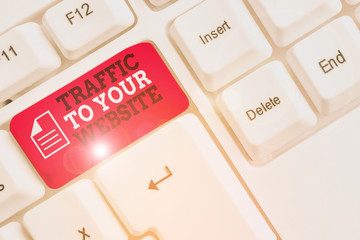Word writing text Traffic To Your Website. Business photo showcasing Lifeblood of online business...