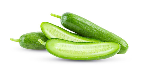 Cucumber isolated on a white background. full depth of field