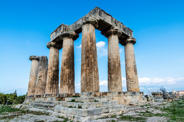 Obraz premium Temple of Apollo in ancient Corinth, Greece