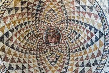 Mosaic of the ruins of the ancient Corinth, Greece