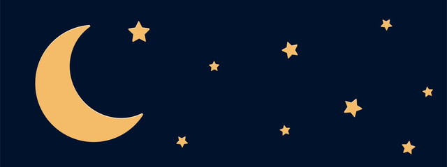 Obraz na płótnie Canvas Space scene with stars and moon background
