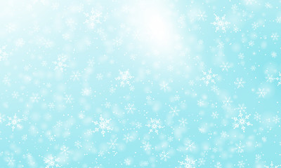 Obraz na płótnie Canvas Falling snow background. Vector illustration