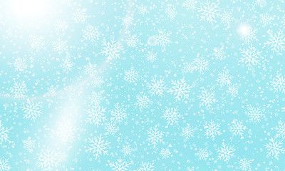 Falling snow background. Vector illustration