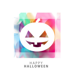Happy Halloween with Pumpkin on colorful background