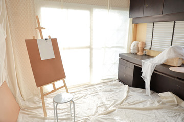 drawing or painting room with soft light