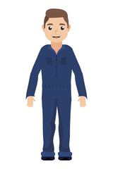 young mechanic worker avatar character