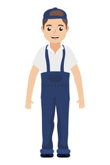 young mechanic worker avatar character