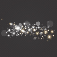 Glow light effect. Vector illustration. Christmas flash Concept.