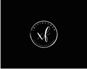 XF Initial handwriting logo vector	