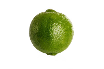 Fresh lime fruit isolated on white background