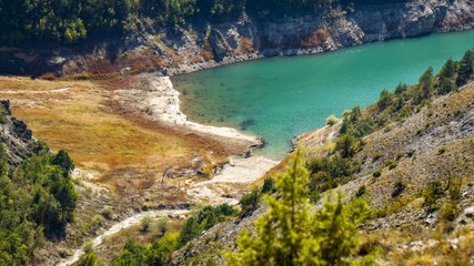 beautiful kozjak lake in northern macedonia