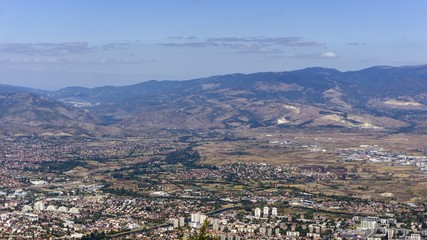 scenic view over macedonians capitol skopje