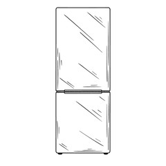 Refrigerators isolated on white background. Vector illustration