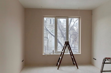 Room renovation with some painting tools available, Sofia, Bulgaria    