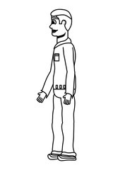 young mechanic worker avatar character