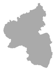 Karte von Rheinland-Pfalz - obrazy, fototapety, plakaty