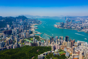  Top view of Hong Kong city