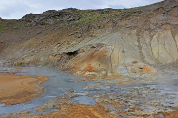 geothermic landscape on the reykjanes peninsula