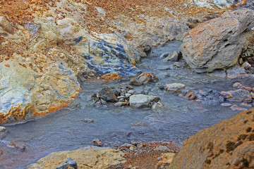 Hot pool from the Seltun in Iceland