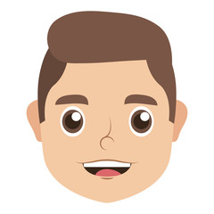 young man head character icon