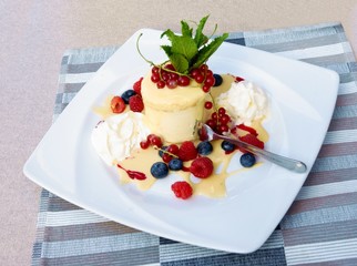 various delicious sweet food as dessert close up