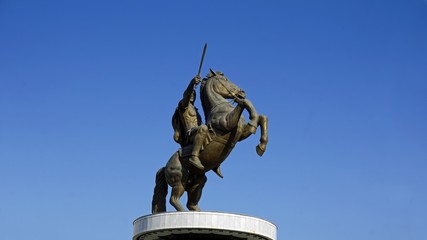 monuments of macedonian capitol skopje