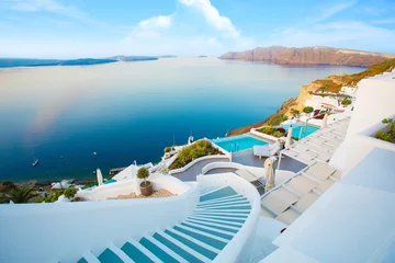 Foto op Plexiglas Prachtig Santorini door surise Griekenland © ilker