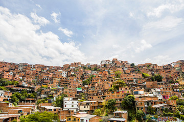 Fototapeta na wymiar Houses at the city of Medellin in Antioquia, Colombia
