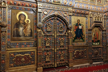 Intérieur de la cathédrale à Moscou