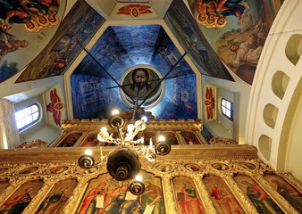 Intérieur de la cathédrale à Moscou