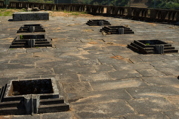 Ancient Vedic Havan kund - holy location for hindu religion