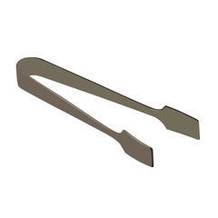 Sugar tongs realistic vector illustration