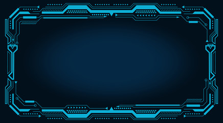 Graphic representation of a computer panel monitor, frame, control display. illustration