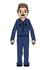 young mechanic worker avatar character