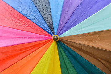 colorful umbrella on white background