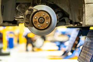 close up break of car part