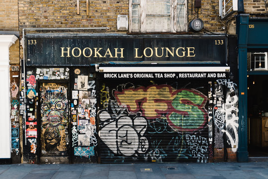  Hookah Lounge vintage tea shop  in Brick Lane in London