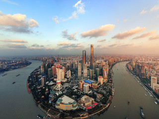 Fototapeta na wymiar Shanghai's Lujiazui Buildings