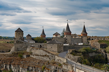 Die Burg Kamianets-Podilskyi im Oblast Chmelnyzkyj, Ukraine 