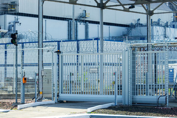 The passage of a sensitive facility. Factory record for employees.