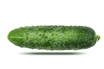 Cucumber isolated on white background with clipping path