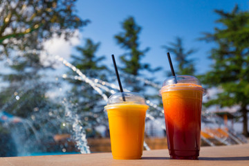 Georgia. Pomegranate and orange juice