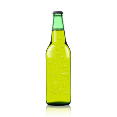 green full bottle with beer