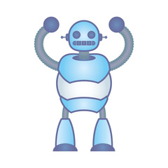humanoid robot cyborg isolated icon