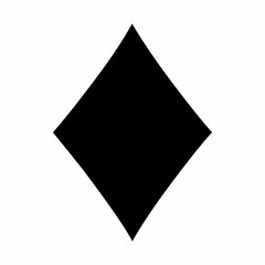 The illustration of a black Diamonds suit icon on white background
